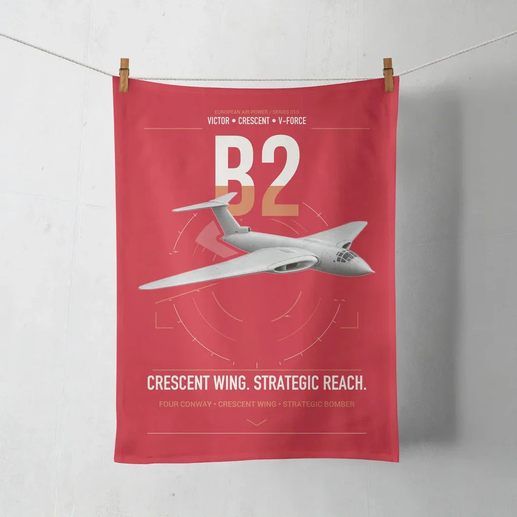 Handley Page Victor B2 design on red towel