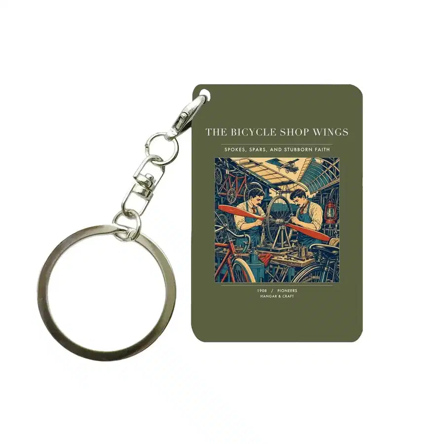 VINTAGE G4323 - The Bicycle Shop Wings - Designed Key Chain design on greenarmy