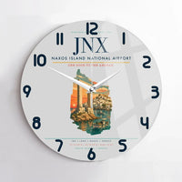 Thumbnail for Naxos Island National Airport (JNX) design on light gray no frame wall clock