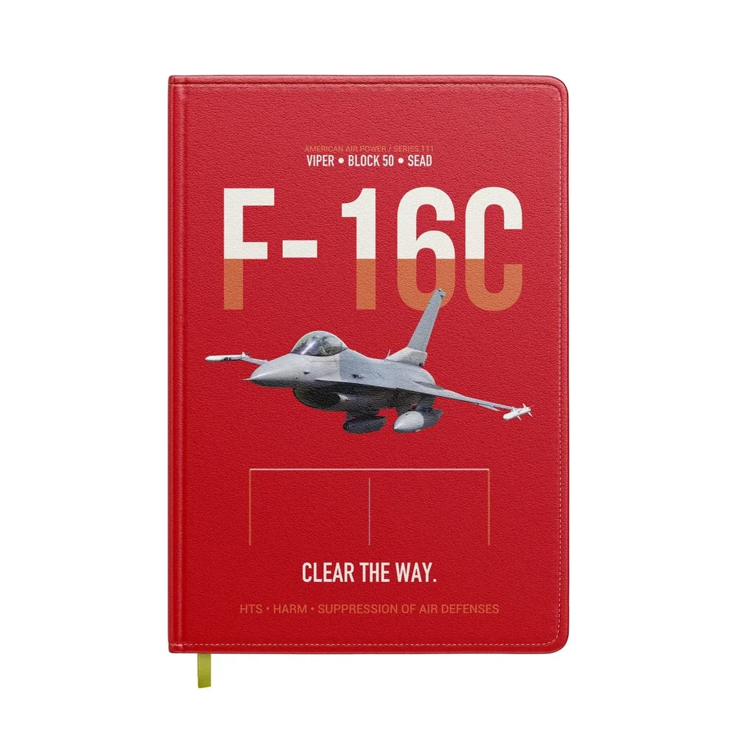 F-16C Block 50 Clear The Way design on red notebook