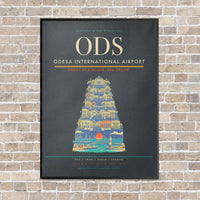 Thumbnail for Odesa International Airport ODS - Canvas Framed - Gray