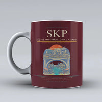 Thumbnail for Skopje International Airport SKP Mug - Dark Red