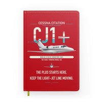Thumbnail for Cessna Citation CJ1+ design on red notebook