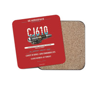 Thumbnail for CJ610 design on red 1 piece coaster