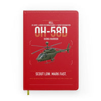 Thumbnail for Bell OH-58D Kiowa Warrior design on red notebook