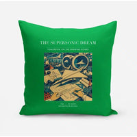 Thumbnail for VINTAGE G4128 - The Supersonic Dream - Designed Pillows design on green