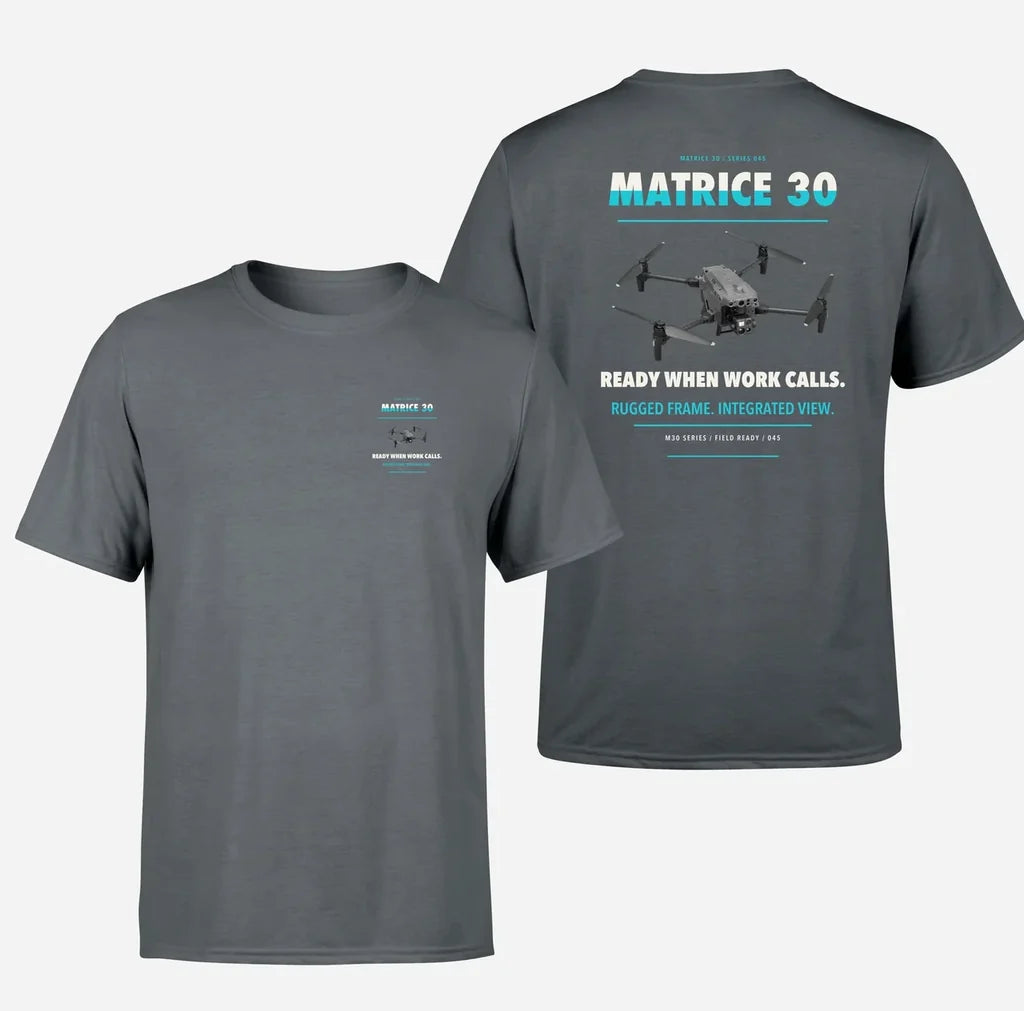 DJI Matrice 30 design on gray t shirt