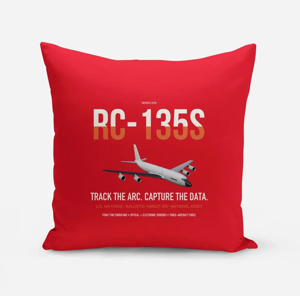 RC-135S Cobra Ball design on red pillow
