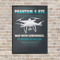 Thumbnail for DJI Phantom 4 RTK vertical canvas print - framed - gray background