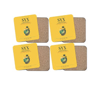 Thumbnail for Sanya Phoenix International Airport (SYX) design on yellow 4 pieces set coaster