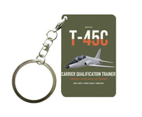 Thumbnail for T-45C Goshawk design on green army designed key chain, double-side print