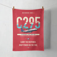 Thumbnail for Airbus C295 Firefighter design on red towel