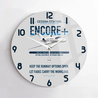 Thumbnail for Cessna Citation Encore+ design on light gray no frame wall clock