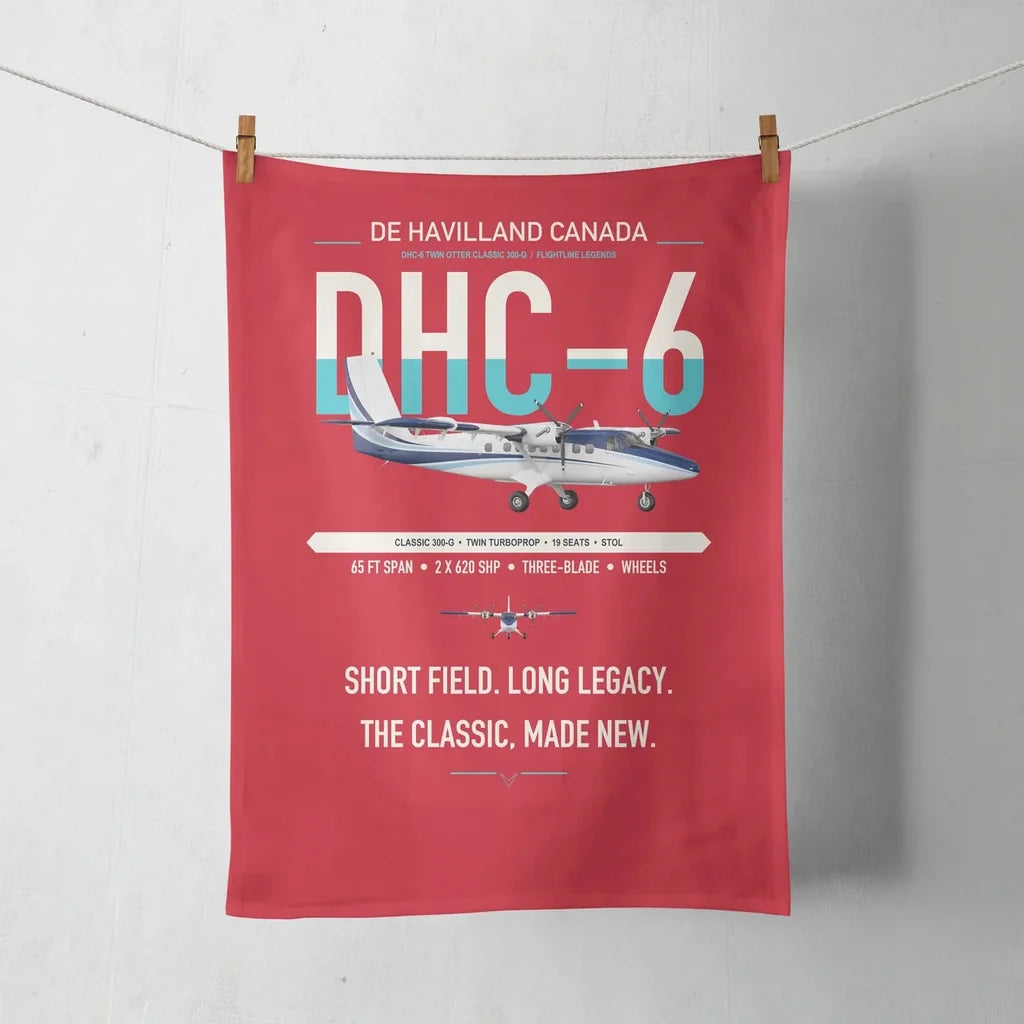 DHC-6 Twin Otter Classic 300-G design on red towel