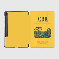 Thumbnail for Canberra Airport (CBR) design on yellow samsung tablet tablet case