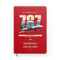 Thumbnail for Boeing 787-8 Dreamliner design on red notebook