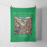 Thumbnail for VINTAGE G4285 - The Canyon Mail Hook - Designed Towels design on green