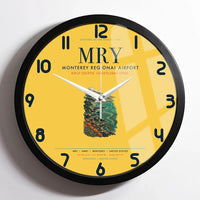 Thumbnail for Monterey Regional Airport (MRY) design on yellow framed wall clock