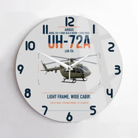 Thumbnail for Airbus UH-72A Lakota design on light gray no frame wall clock