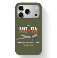 Thumbnail for MQ-9A Reaper design on green army magsafe iphone case, for iPhone 17 Pro