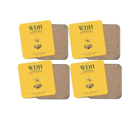 Thumbnail for Hosea Kutako International Airport (WDH) design on yellow 4 pieces set coaster
