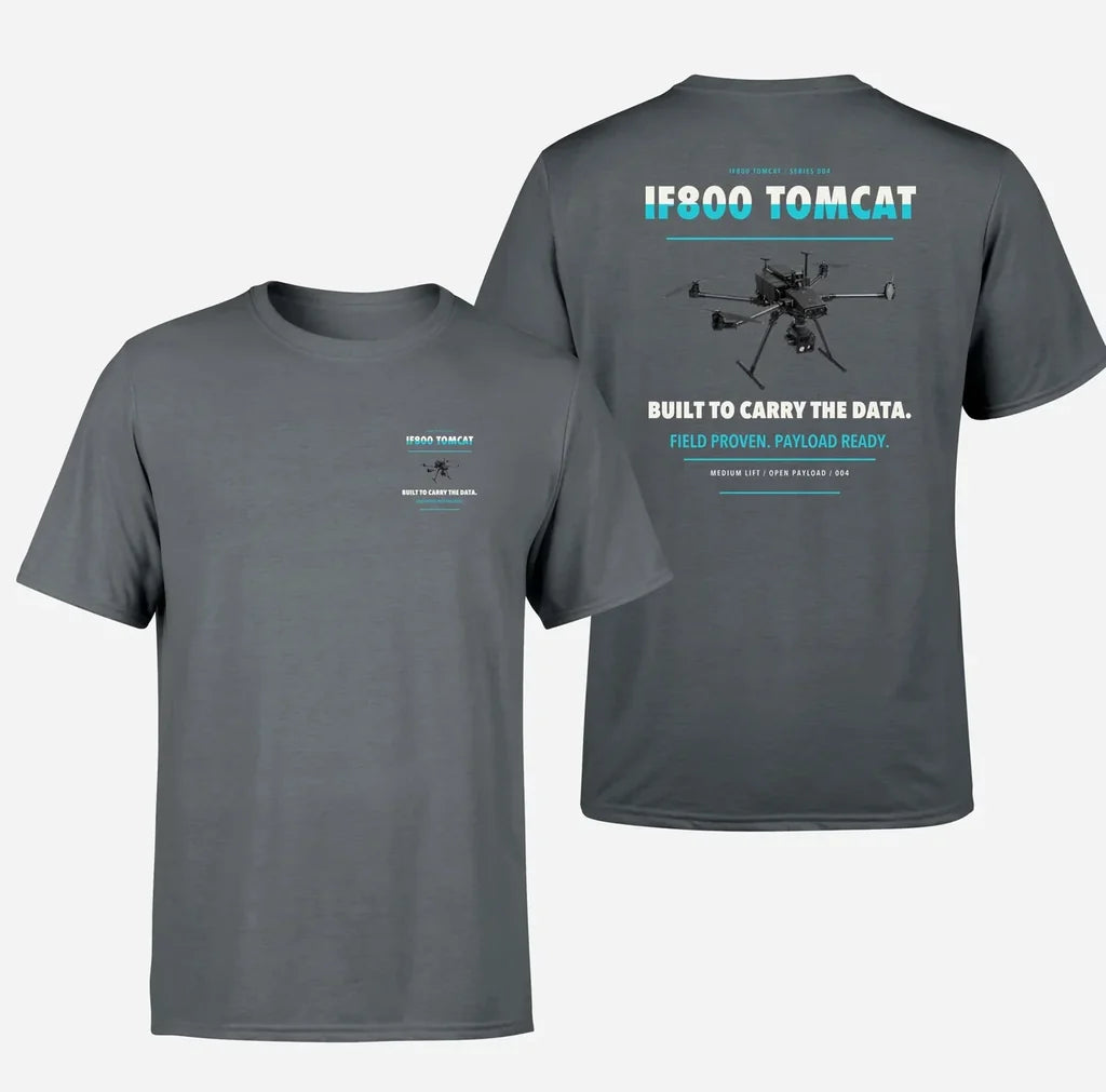 Inspired Flight IF800 Tomcat design on gray t shirt