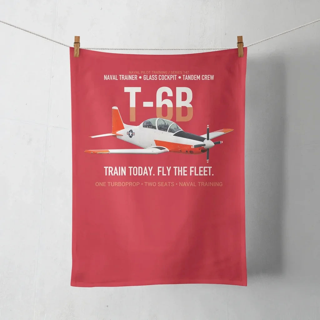 T-6B Texan II Naval Aviator Training design on red towel