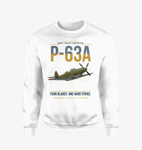 Thumbnail for P-63A Kingcobra design on white sweatshirt