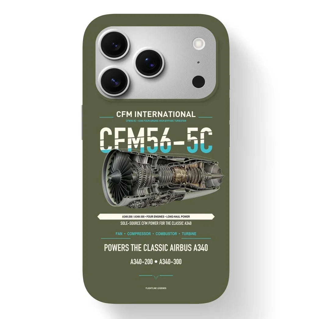 CFM56-5C Case design on green army iphone case