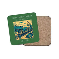 Thumbnail for The Spare Parts Train - Designed Coasters design on green 1-piece
