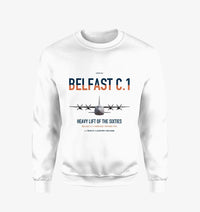 Thumbnail for Short Belfast C.1 design on white sweatshirt