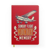 Thumbnail for Sunday Flight Monday Memory design on red notebook