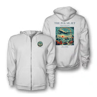 Thumbnail for VINTAGE G4119 - The Polar Jet - Premium Zipped Hoodie design on white