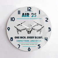Thumbnail for DJI Air 2S design on light gray no frame wall clock