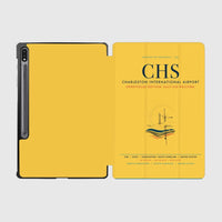 Thumbnail for Charleston International Airport (CHS) design on yellow samsung tablet tablet case