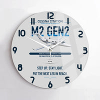 Thumbnail for Cessna Citation M2 Gen2 design on light gray no frame wall clock