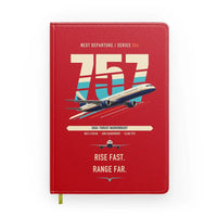 Thumbnail for Boeing 757-200 design on red notebook