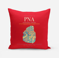 Thumbnail for Pamplona Airport (PNA) design on red pillow