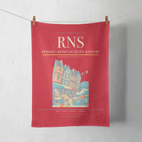 Thumbnail for Rennes–Saint-Jacques Airport (RNS) design on red towel
