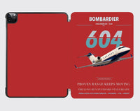 Thumbnail for Bombardier Challenger 604 design on red ipad tablet case