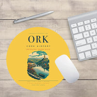Thumbnail for Cork Airport (ORK) design on yellow round mouse pad