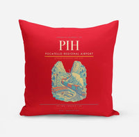 Thumbnail for Pocatello Regional Airport (PIH) design on red pillow