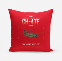 Thumbnail for Boeing CH-47F Chinook design on red pillow
