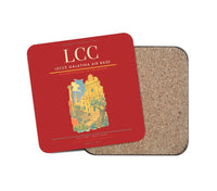 Thumbnail for Lecce Galatina Air Base (LCC) design on red 1 piece coaster