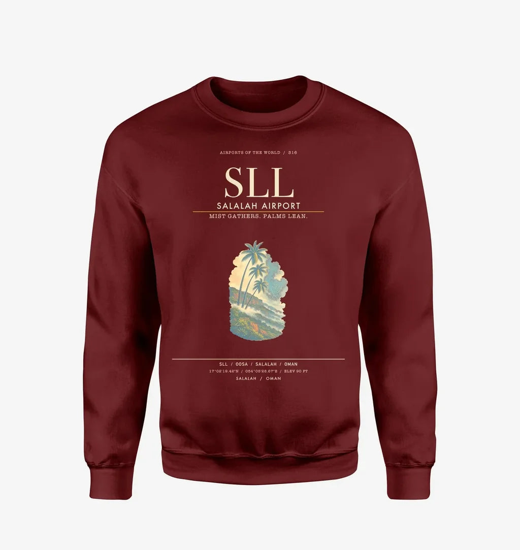 Salalah Airport SLL Sweatshirt - Wine Red