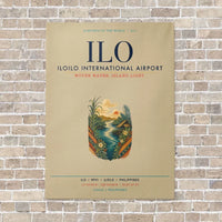 Thumbnail for Iloilo International Airport ILO vertical canvas print - no frame - beige background