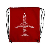 Thumbnail for Aviation Alphabet Drawstring Bag - view 7