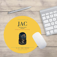 Thumbnail for Jackson Hole Airport (JAC) design on yellow round mouse pad