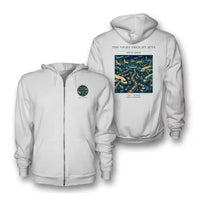 Thumbnail for VINTAGE G4133 - The Night Freight Jets - Premium Zipped Hoodie design on white