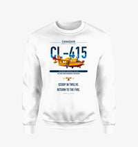 Thumbnail for Canadair CL-415 design on white sweatshirt